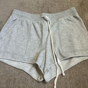 Aerie Gray Drawstring Sweat Shorts